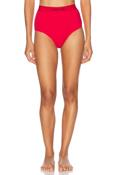 Tom Ford Signature Briefs In Scarlet