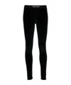 Tom Ford Stretch Lustrous Velour Signature Leggings Trousers Black In Black