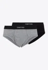 Tom Ford 2-pack Cotton Blend Briefs In Multicolor