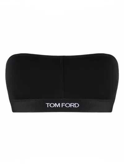 Tom Ford Signature Logo Top Bra For Women In Black