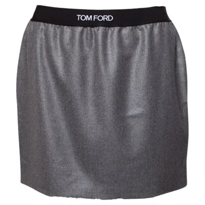 Pre-owned Tom Ford , Signature Skirt In Cashmere In Gray