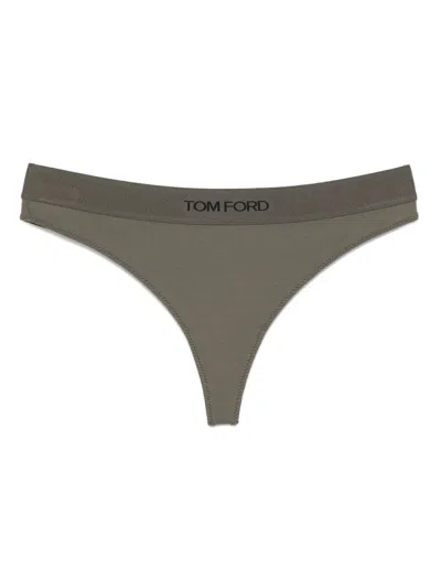 Tom Ford Signature Thong In Green