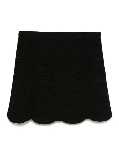 Tom Ford Silk And Cotton Mini Skirt In Black