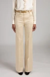 Tom Ford Silk & Virgin Wool Trousers In Aw040 Champagne