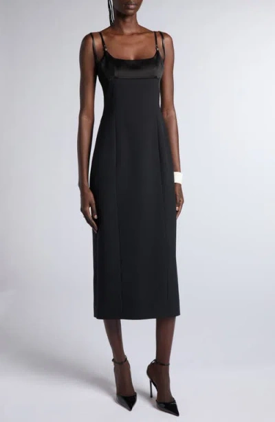 Tom Ford Silk & Wool Cady Cocktail Dress In Black