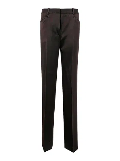 TOM FORD SILK AND WOOL TWILL BOOT CUT PANTS