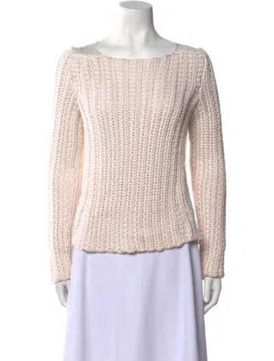 Pre-owned Tom Ford Silk Bateau Neckline Sweater In Neutral
