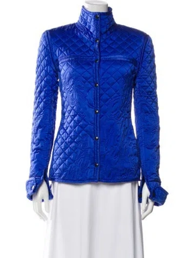 Pre-owned Tom Ford Silk Biker Jacket In Blue