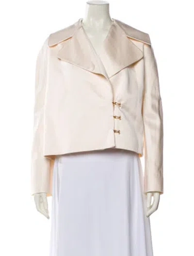 Pre-owned Tom Ford Silk Biker Jacket W/ Tags In Neutral