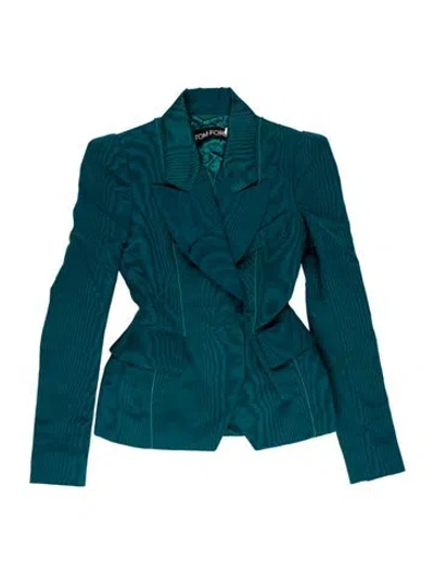 Pre-owned Tom Ford Silk Blazer In Blue