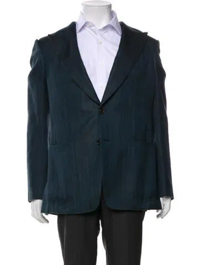 Pre-owned Tom Ford Silk Blazer In Blue