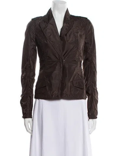 Pre-owned Tom Ford Silk Blazer In Brown