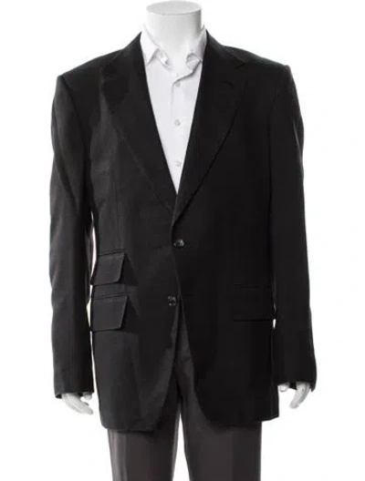 Pre-owned Tom Ford Silk Blazer In Gray