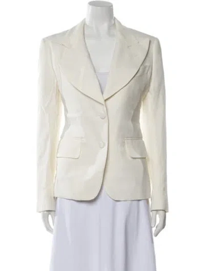 Pre-owned Tom Ford Silk Blazer In Neutral