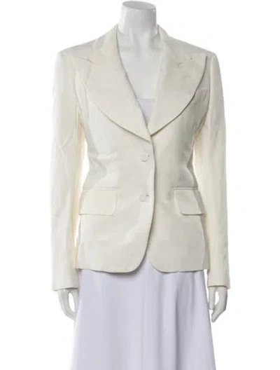 Pre-owned Tom Ford Silk Blazer In Neutral