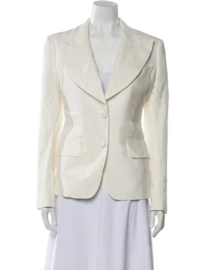 Pre-owned Tom Ford Silk Blazer In Neutral