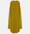 Tom Ford Soft Stretch Silk Cady Caftan In Green