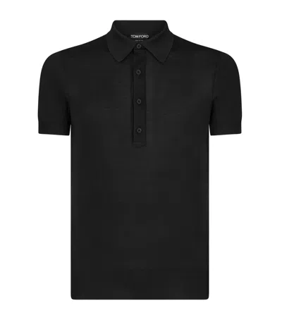 TOM FORD SILK-BLEND POLO SHIRT