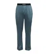 Tom Ford Silk-blend Pyjama Bottoms In Blue