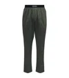 Tom Ford Silk-blend Pyjama Bottoms In Green
