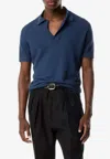Tom Ford Silk-blend Short-sleeved Polo T-shirt In Blue