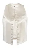 Tom Ford Silk-blend Waistcoat In White