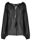 Tom Ford Women's Silk Blouse With Drawstring In Black