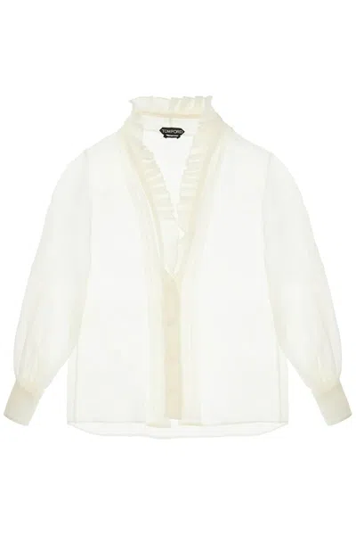 Tom Ford Silk Blouse In White