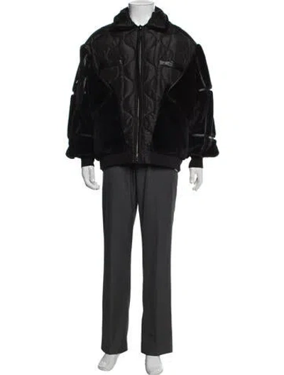 Pre-owned Tom Ford Silk Bomber Jacket In Black