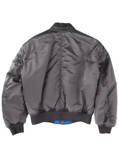 Tom Ford Silk Bomber Jacket In Gray