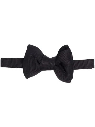 Tom Ford Silk Bow Tie In 黑色