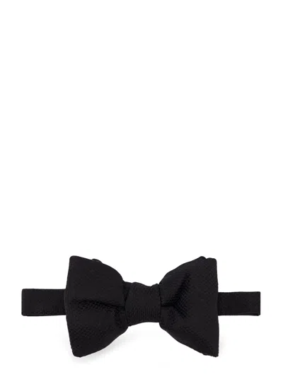 Tom Ford Silk Bow Tie In Black