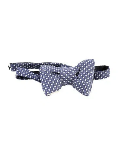 Pre-owned Tom Ford Silk Bow Tie In Blue