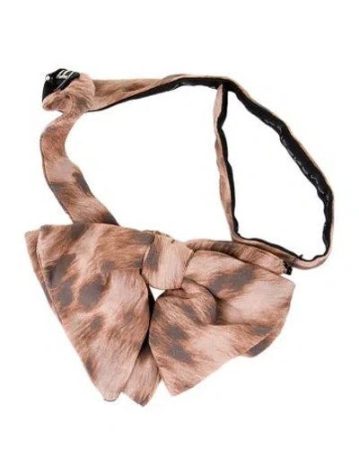 Pre-owned Tom Ford Silk Bow Tie In Neutral