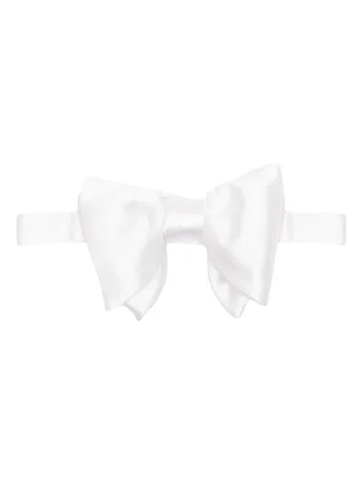 Tom Ford Silk Bow Tie In White