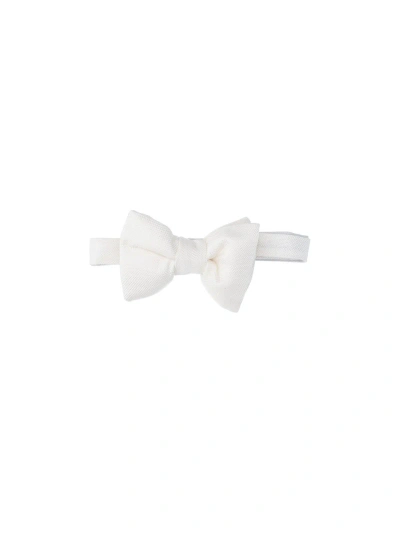 Tom Ford Silk Bow Tie In White