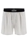 Tom Ford Silk Boxer Shorts In Grey
