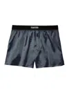 Tom Ford Silk Boxers With Tailored Fit In Black