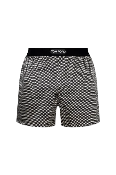 Tom Ford Silk Boxers - Black In Gray