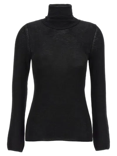 Tom Ford Silk Cashmere Turtleneck Sweater In Black