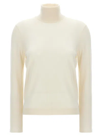 Tom Ford Silk Cashmere Turtleneck Sweater In White