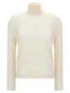 Tom Ford Silk Cashmere Turtleneck Sweater In White