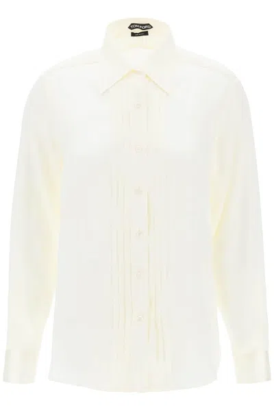 TOM FORD TOM FORD SILK CHARMEUSE BLOUSE SHIRT