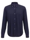 Tom Ford Collared Shirt With Front Pocket And Long Sleeves In Blue