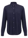 Tom Ford Collared Shirt With Front Pocket And Long Sleeves In Blue