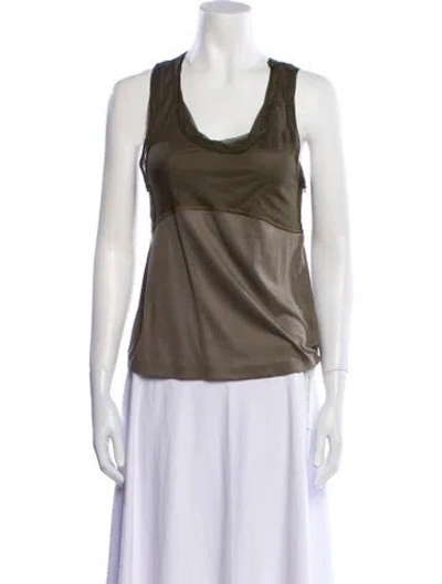 Pre-owned Tom Ford Silk Cowl Neck Top In Green