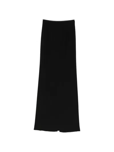 Tom Ford Silk Crepe High-waisted Skirt In Black