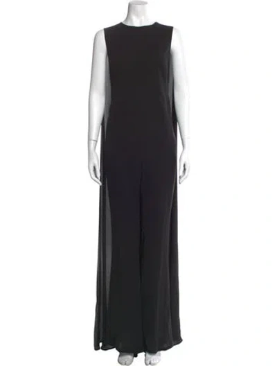 Pre-owned Tom Ford Silk Crew Neck Jumpsuit In Black