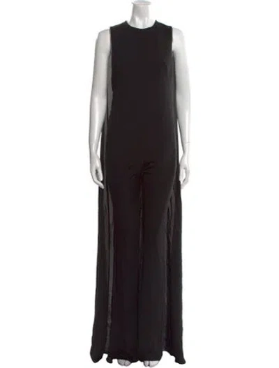 Pre-owned Tom Ford Silk Crew Neck Jumpsuit In Black