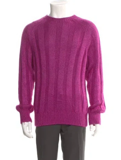 Pre-owned Tom Ford Silk Crew Neck Pullover In Purple